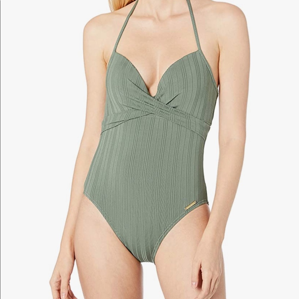 Vince Camuto Wrap Front One Piece
